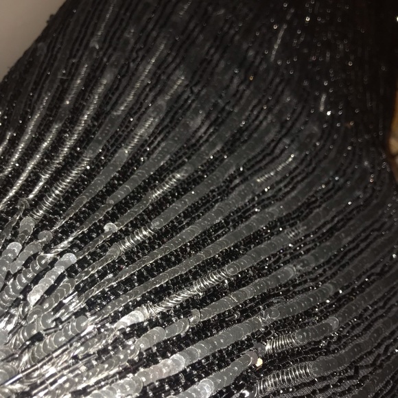 Amazing floor length black beaded dress - Picture 4 of 4